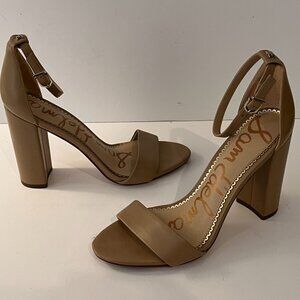 Sam Edelman Yaro Taupe Block Heel Open Toe Ankle Strap Sandals ~ Women's Size 9